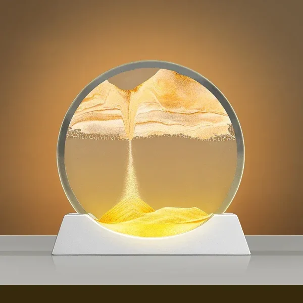 Colour Changing Quicksand Lamp with Blue & Gold Sand